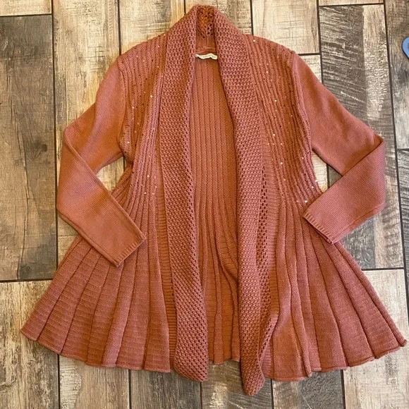 Soft Surroundings Rust Cardigan Sweater - Picture 2 of 11